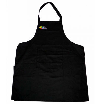 Kitchen apron with embroidered logo