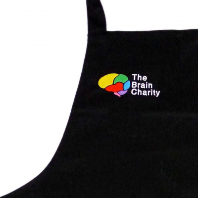 Kitchen apron with embroidered logo