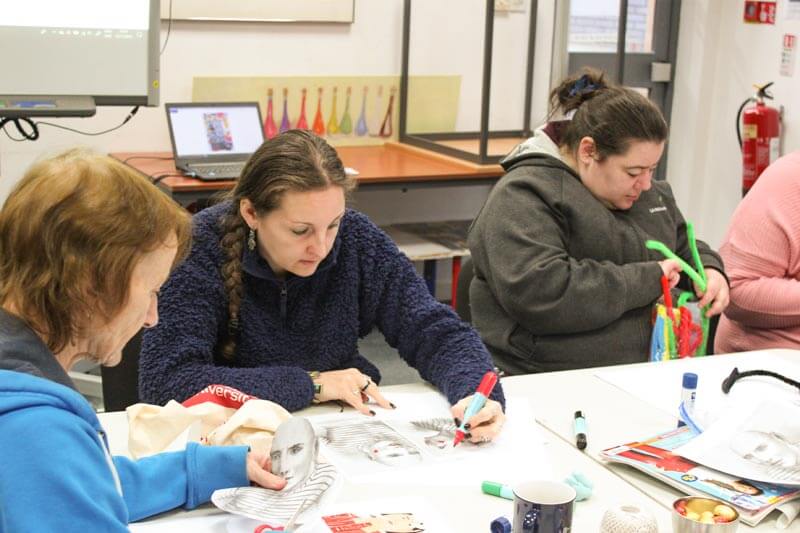 The study group workshopping at the Being Human Festival at The Brain Charity in Liverpool November 2019