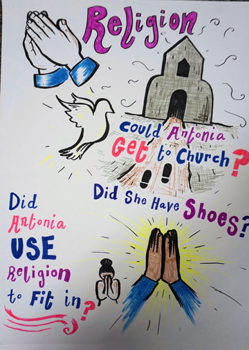 Drawing - Antonia's approach to faith and religion
