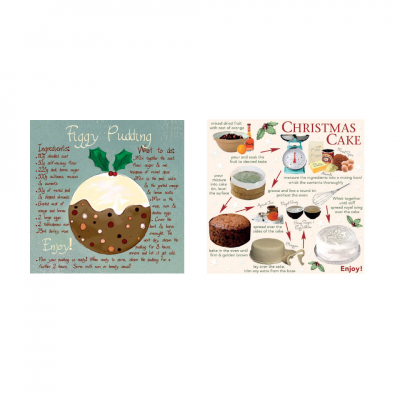 Festive Recipe card designs twin pack