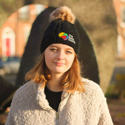 The Brain Charity Black Faux Fur Bobble Hat