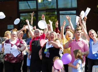 The Brain Charity's Volunteers celebrating