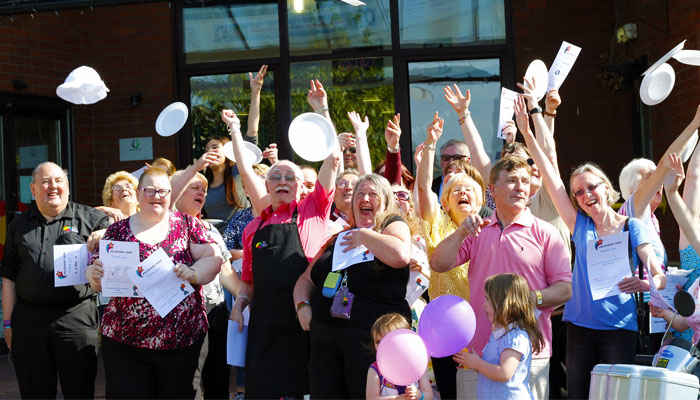 The Brain Charity's Volunteers celebrating