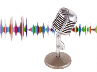 What is voice banking? Microphone image