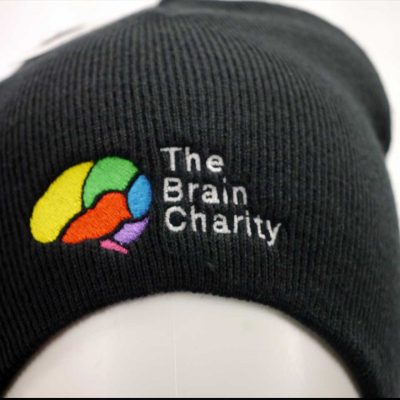 The Brain Charity beanie hat embroidered logo