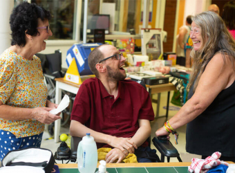 Friends meeting at The Brain Charity in Liverpool