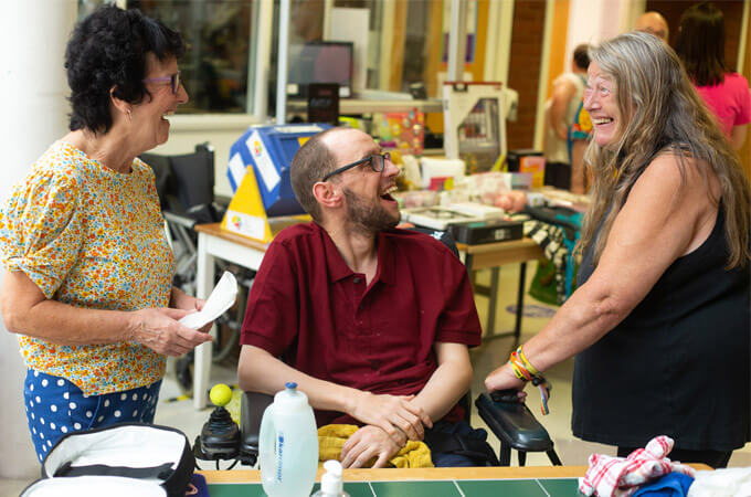 Friends meeting at The Brain Charity in Liverpool