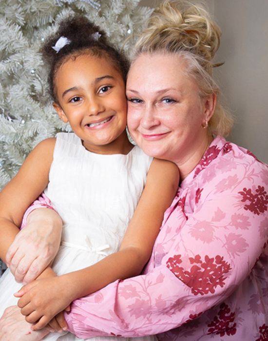 Donate to The Brain Charity's Sixmas appeal to help people like Sonia and her daughter Sophia shown here
