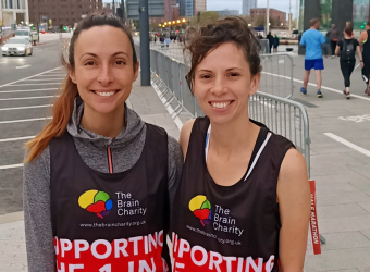 Runners for The Brain Charity before a race