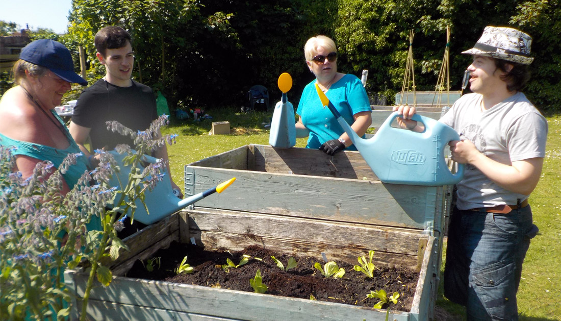 The Brain Charity's therapeutic gardening group