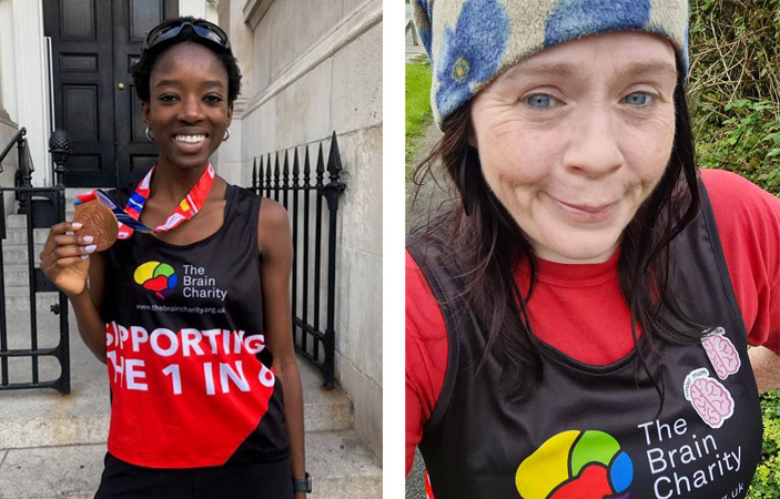 London Marathon runners for The Brain Charity Zoe and Marie