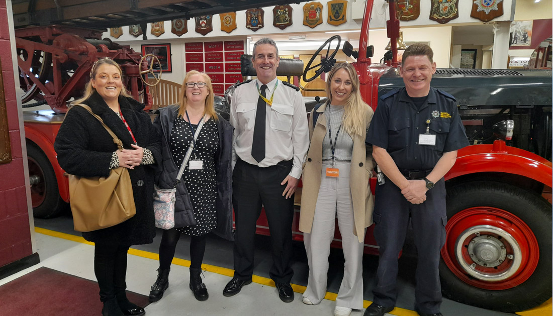 The Brain Charity's employment course visit to Merseyside Fire Service