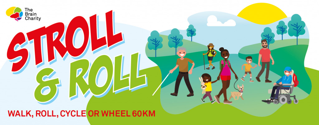 Stroll & Roll: walk, roll, cycle or wheel 60km in May for The Brain Charity