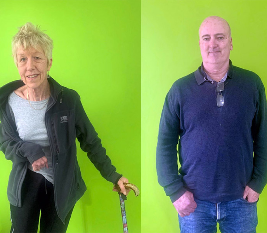 Four people with aphasia who benefitted from the speech and language therapy sessions at The Brain Charity