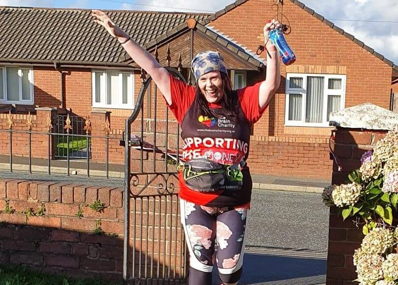 Our supporter Marie completing marathon for The Brain Charity