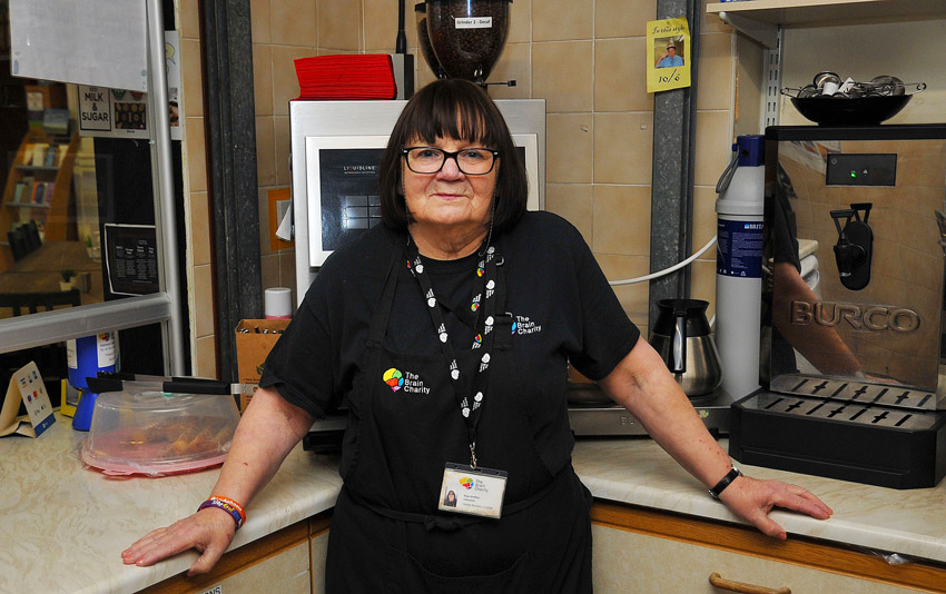 Kitchen volunteer at The Brain Charity in Liverpool