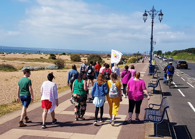 Staff from Portsdown Group Practice in Portsmouth on their sponsored walk