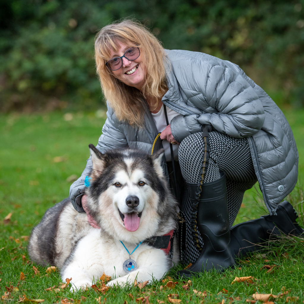 Blue Cross medal winner Storm with proud owner Karen