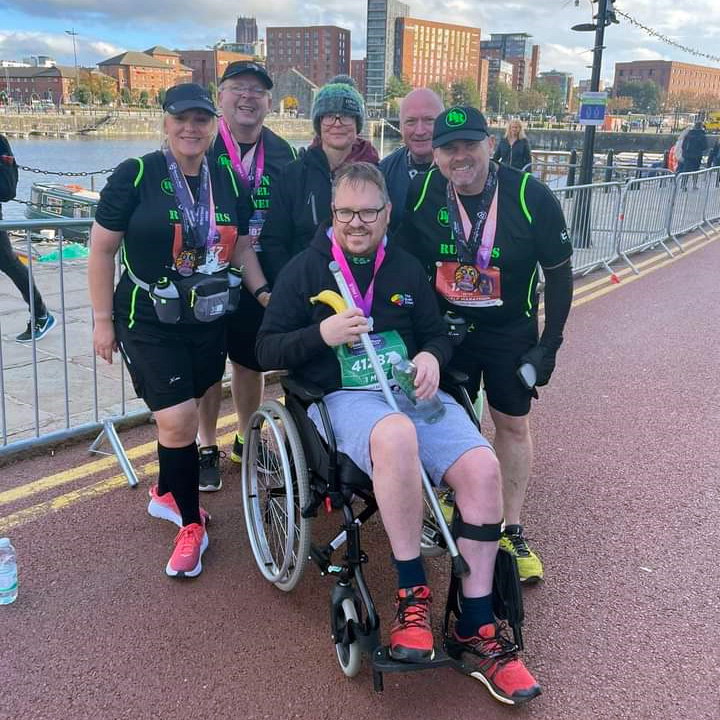 Paul and the ,Medway Rebel Runners after completing the race