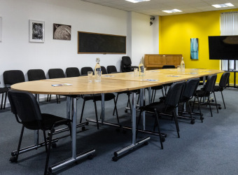 Boardroom style meeting room at The Brain Charity in LiverpoolBoardroom style meeting room at The Brain Charity in Liverpool