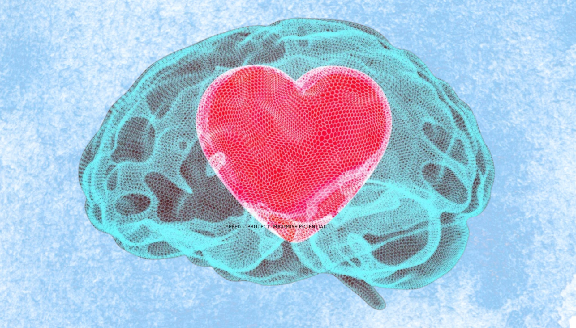Head Matters 2023 - love your brain - a pixellated brain with heart overlay