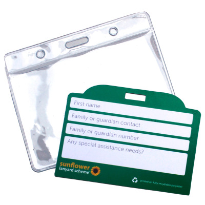 Sunflower card with wallet back view