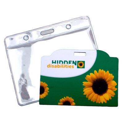 Sunflower card with wallet front view