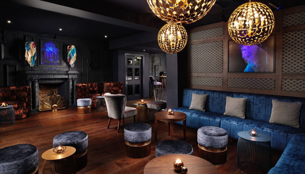 Interior shot of Malmaison Hotels City Bar at Malmaison Edinburgh