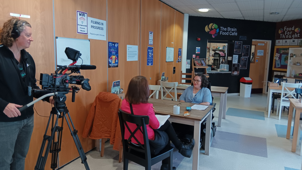 ITN filming Sophia at The Brain Charity