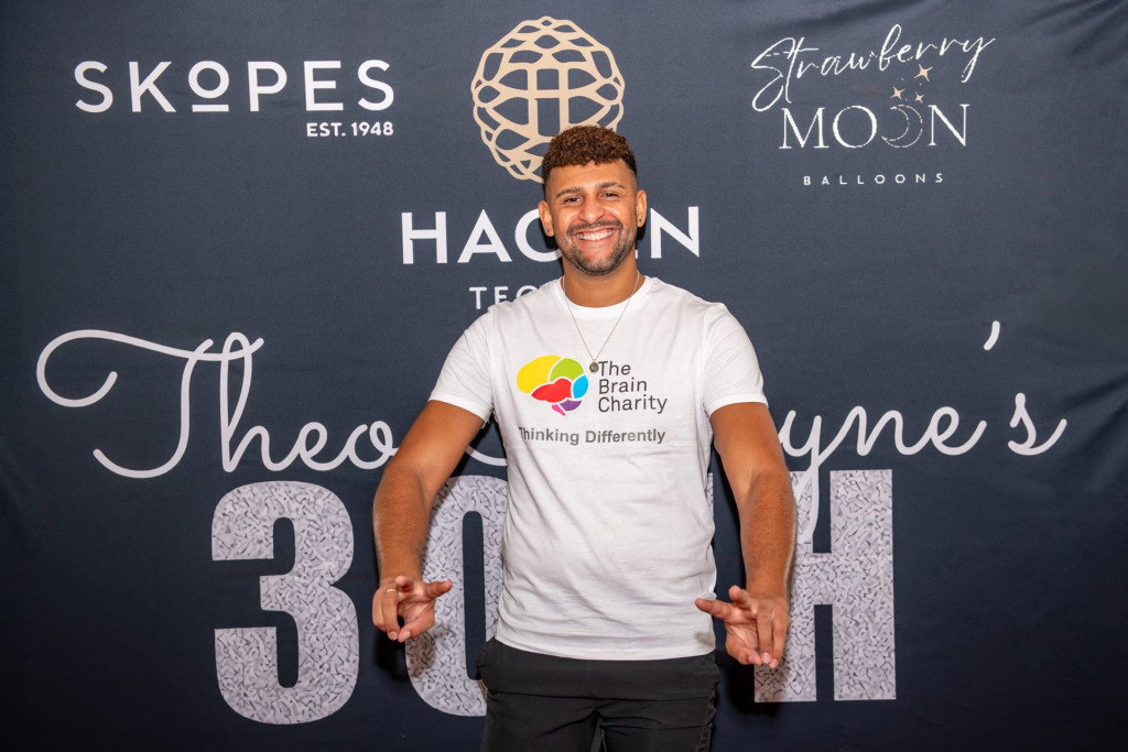 Theo in Brain Charity T