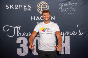 Theo in Brain Charity T