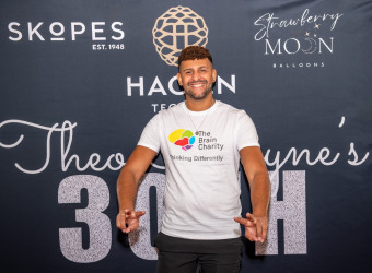 Theo in Brain Charity T