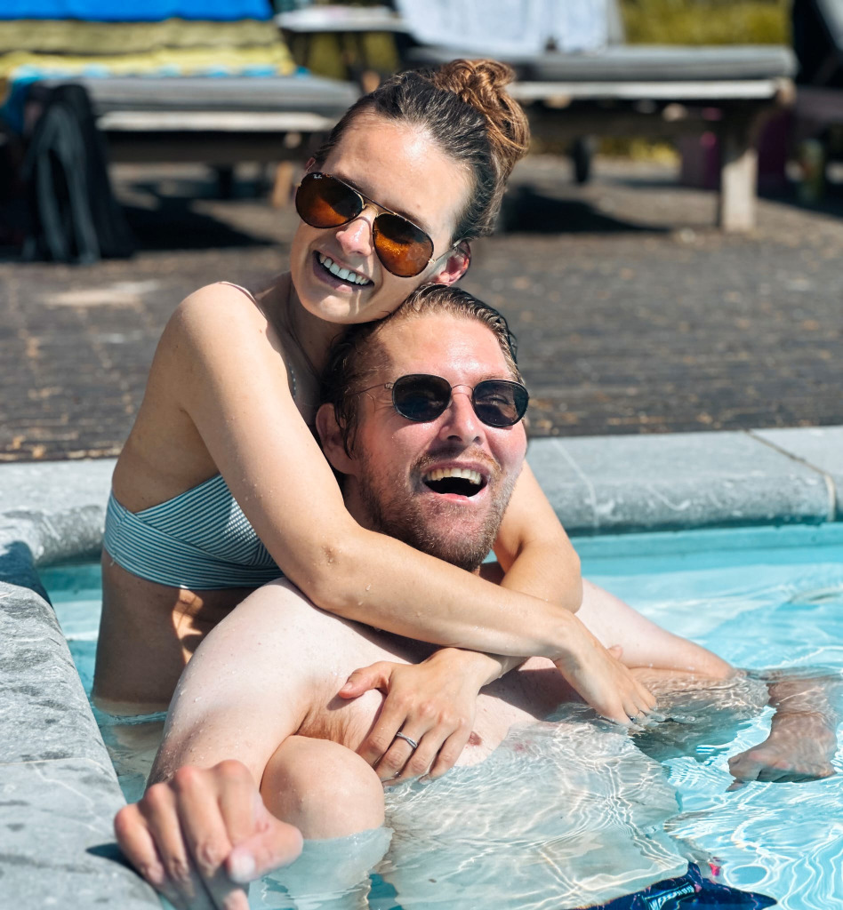Tars Peeters, who is living LiS, with his long-term partner, Axelle Herwyn.