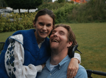 Tars Peeters, who is living LiS, with his long-term partner, Axelle Herwyn. 