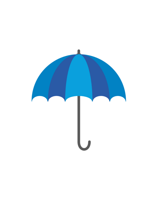 A blue umbrella as featured in the ADHD foundation logo