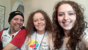 Rosa with her family (partner left, daughter right)