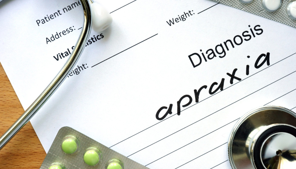 A diagnosis form reading apraxia