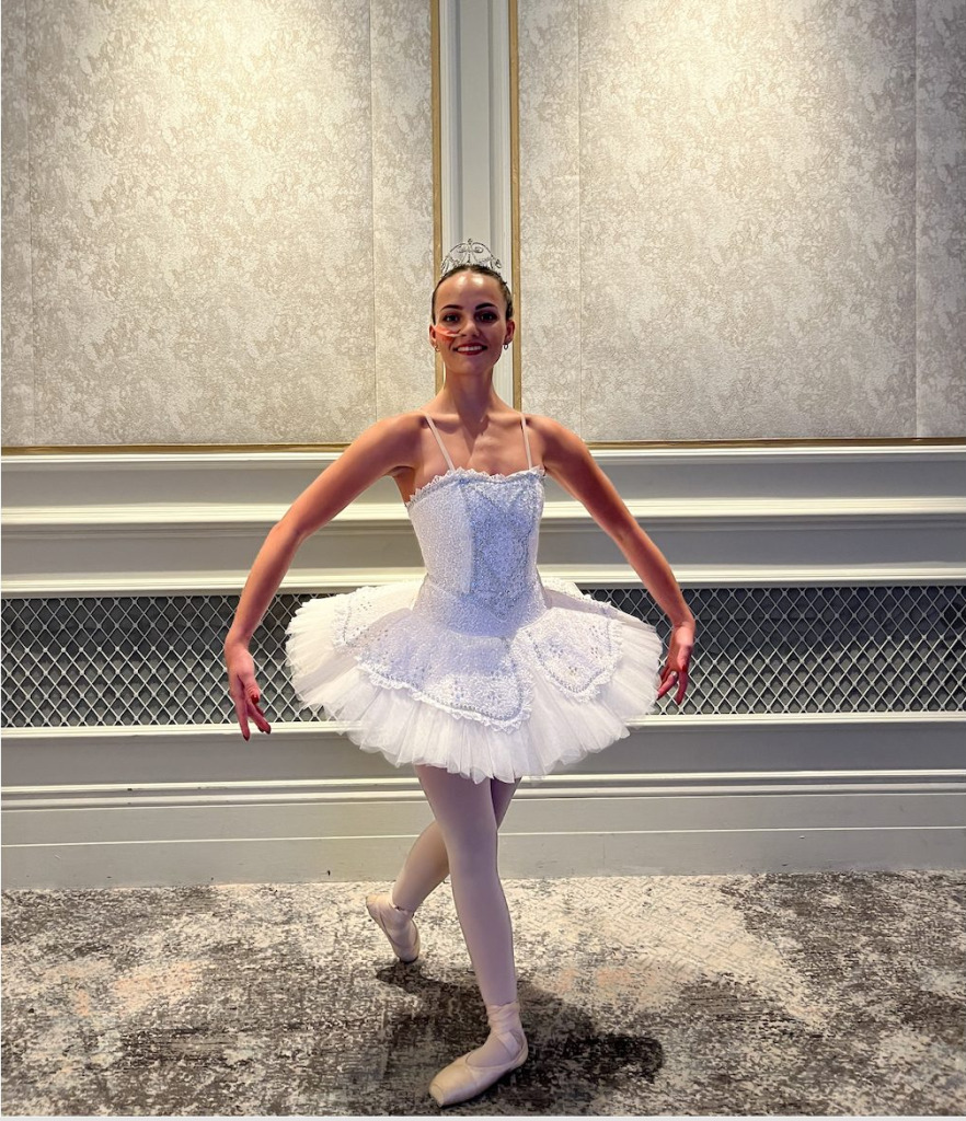 Woman in ballet dress