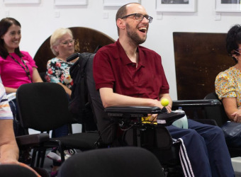 An audience enjoying a performance