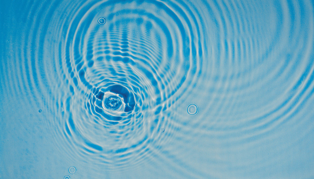 Ripples intersecting in water