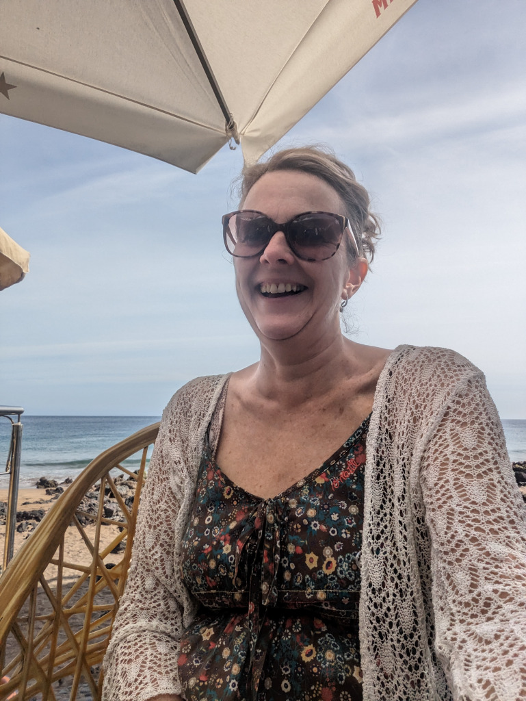 Sharon Mills at beach