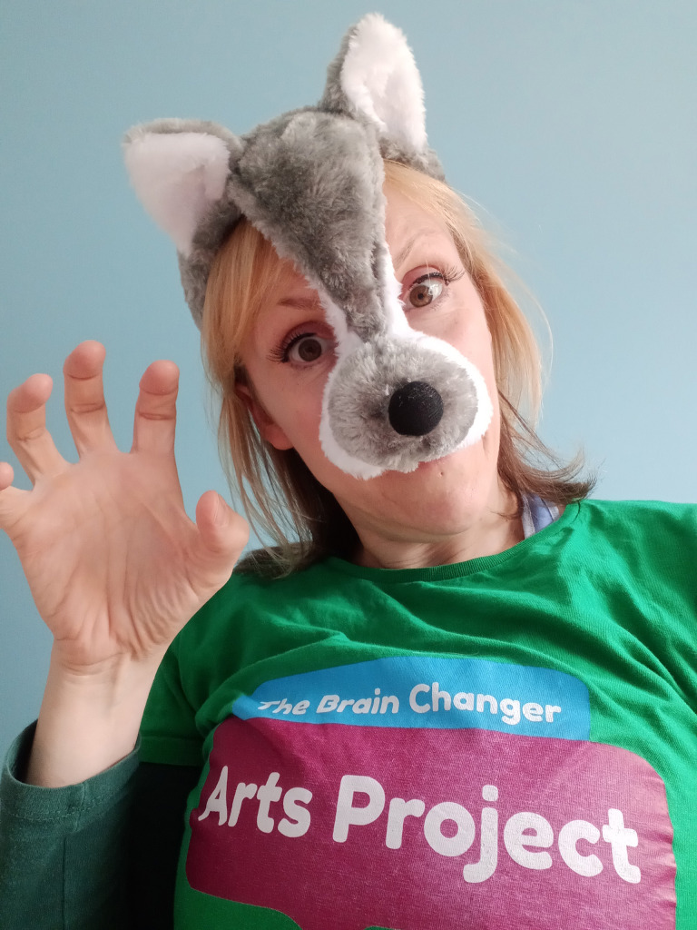 Chris dressed as wolf