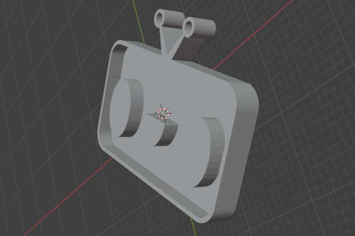 A 3D design in design software