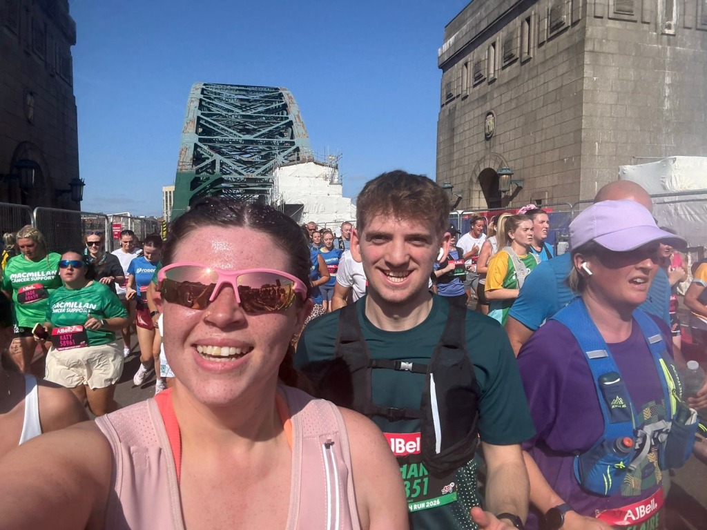 Melissa and Ben at The Great North Run